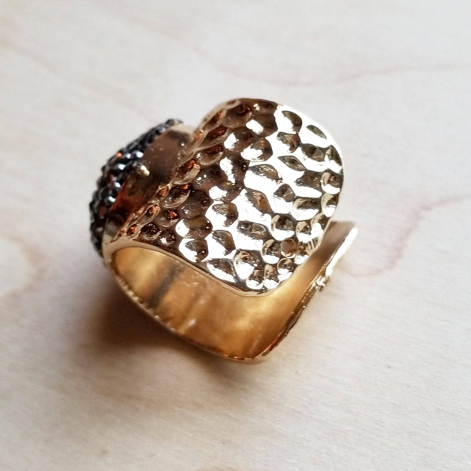 Freshwater Pearl Cuff Statement Ring -The Jewelry Junkie