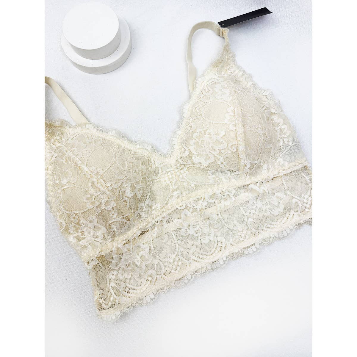 The Lowcountry Nights Floral Lace Bralette with Adjustable Straps