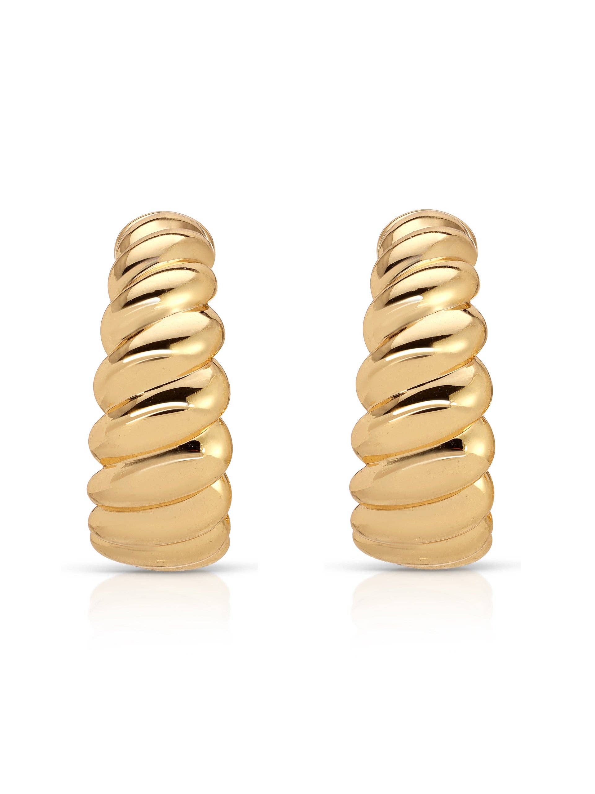 Modern Ribbed Hoops - Ettika