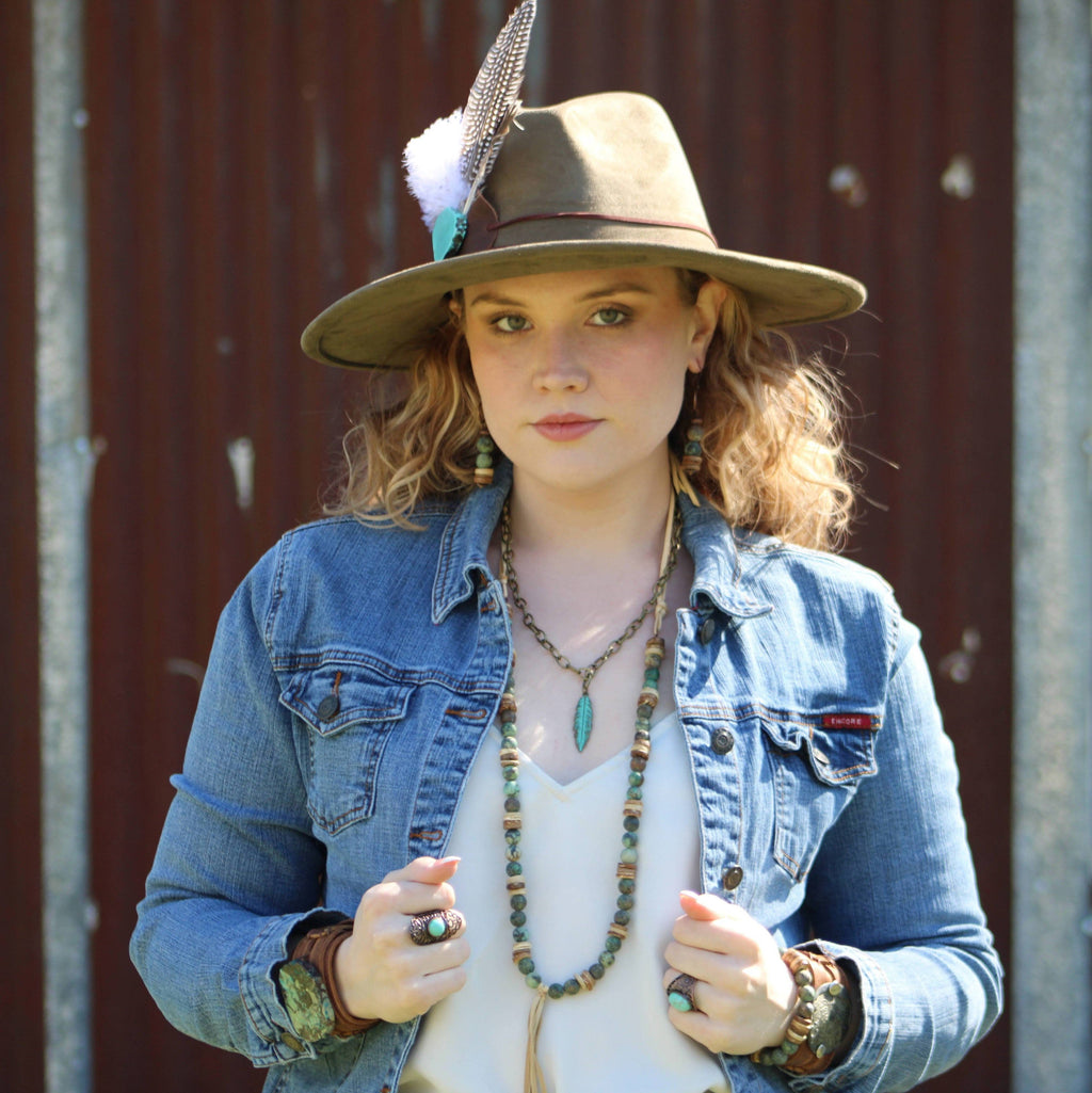 The Carolina Sky Blue Turquoise Ring in Antique Copper