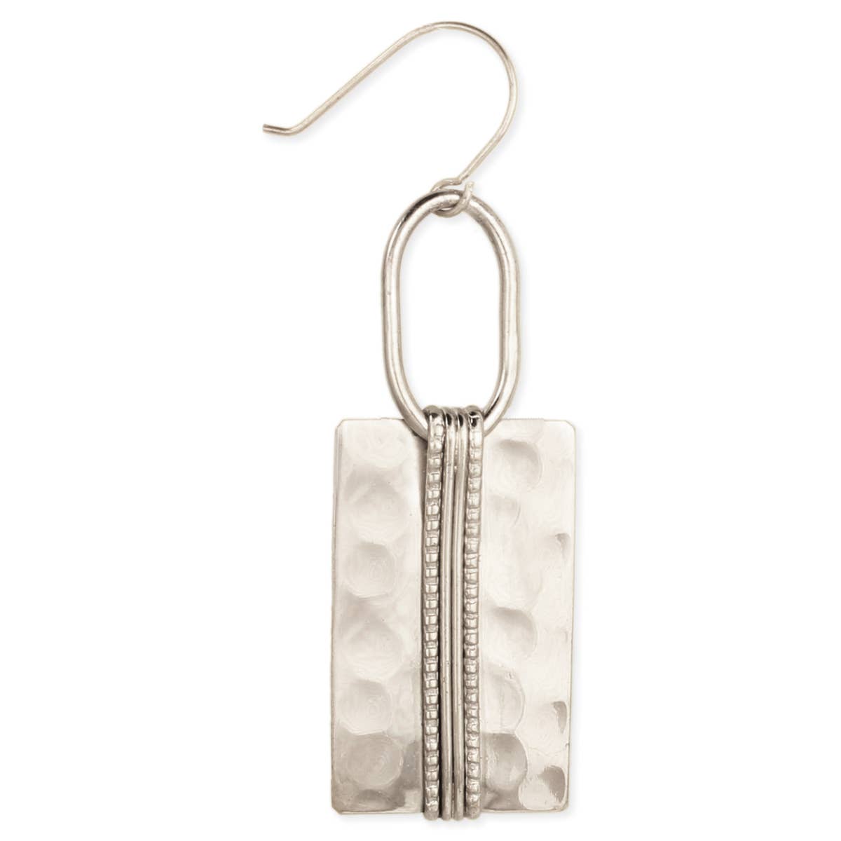 The Silver Sage Chic Boho Silver Wrapped Bar Earring