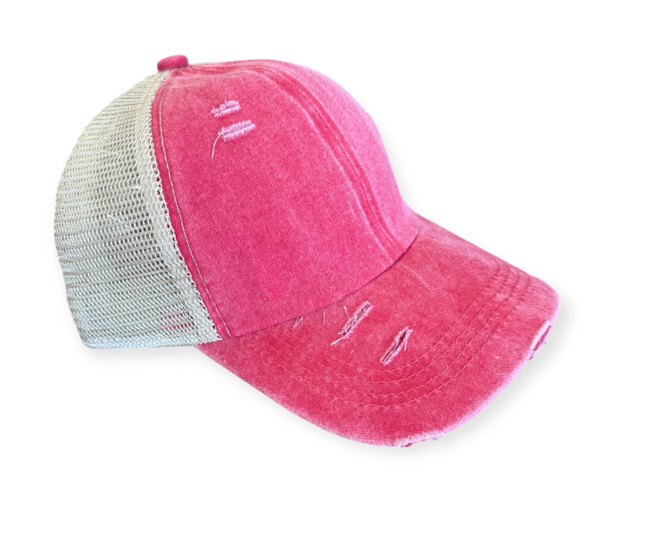 Engraved Sorry About My Husband Women's Ponytail Hat: Teal / White