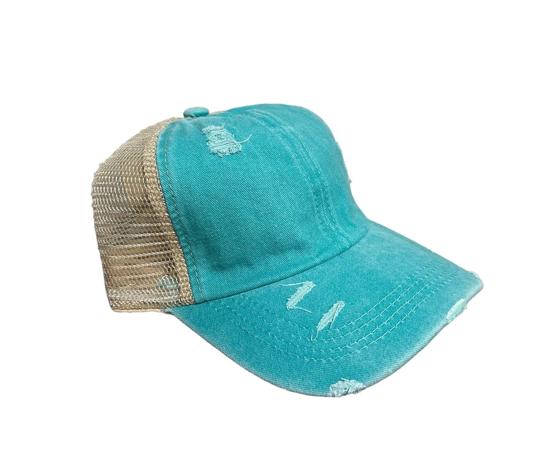 Engraved Sorry About My Husband Women's Ponytail Hat: White / Purple