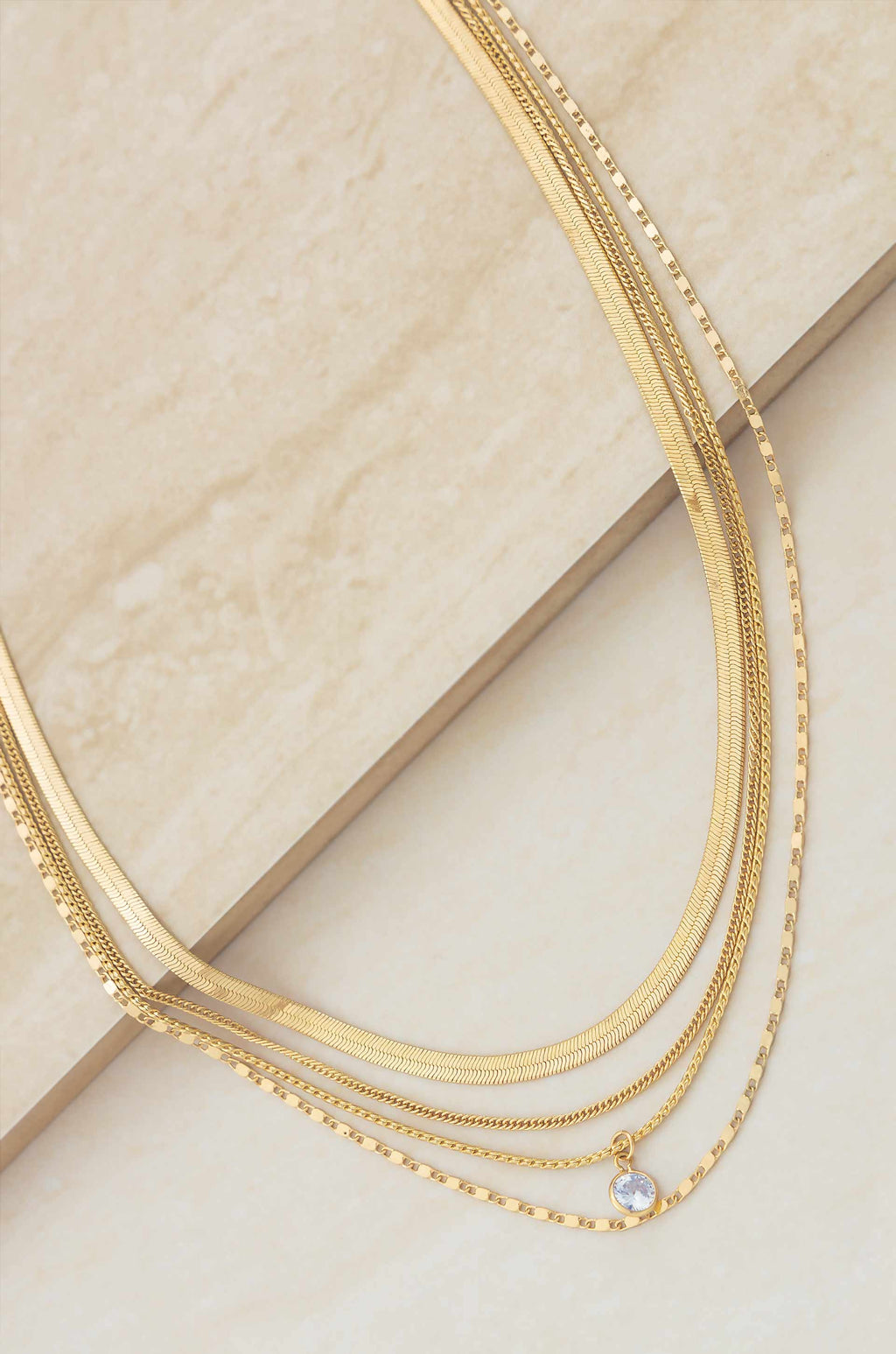 All the Chains 18k Gold Plated Layered Necklace - Ettika