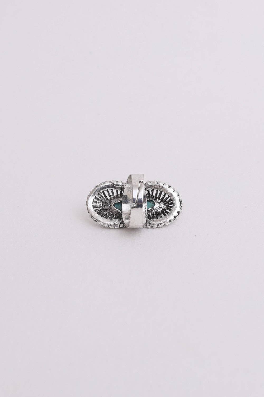 Go West Adjustable Turquoise Ring - Silver