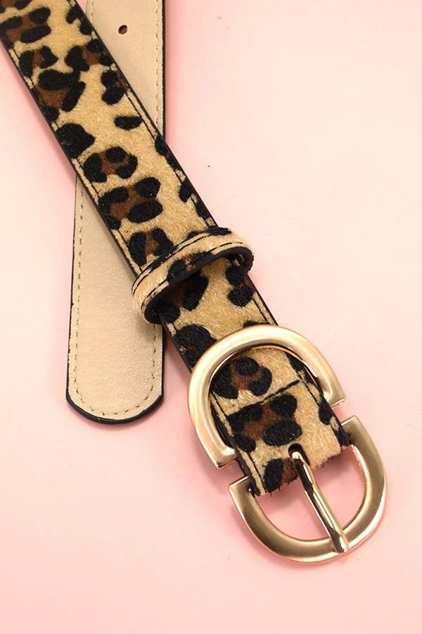 The Wildcat Double-D Leopard Belt