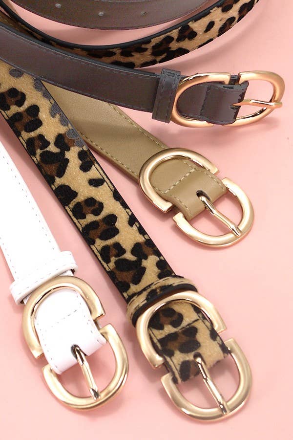 The Wildcat Double-D Leopard Belt