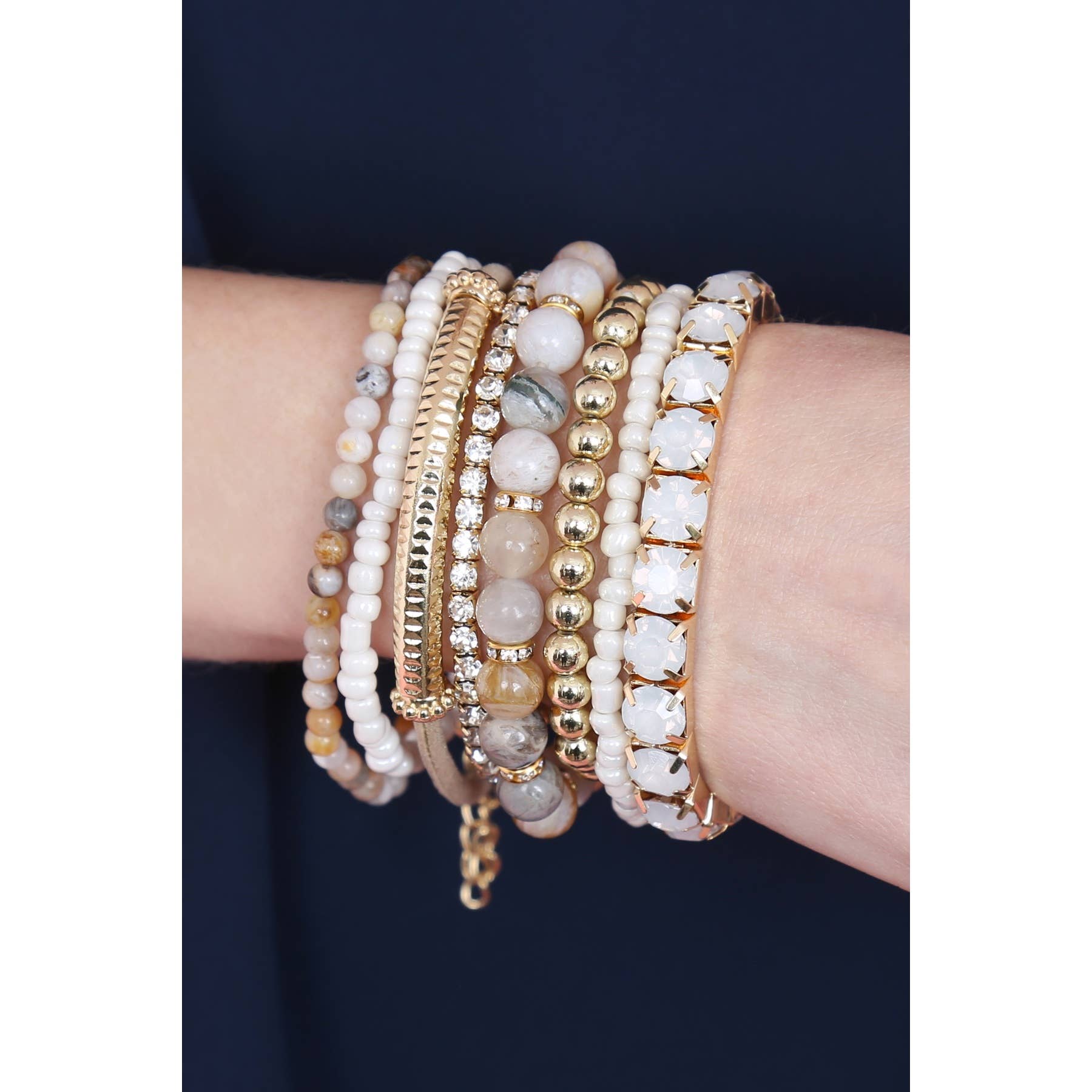 The Painted Dessert STACKABLE BEAD BRACELET SET