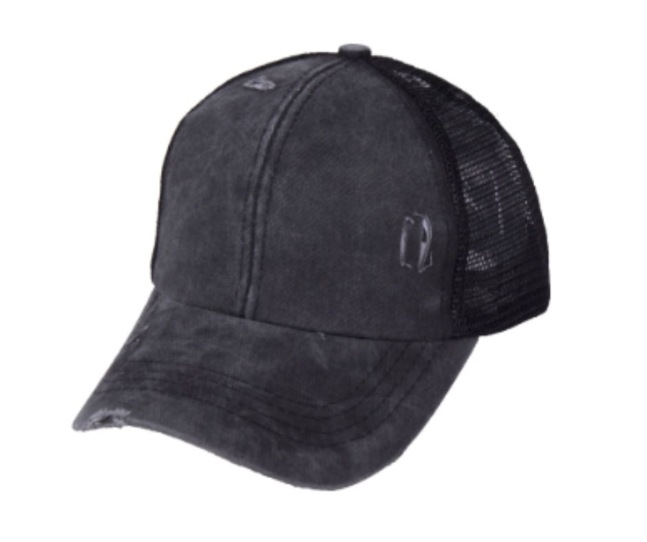 Engraved Sorry About My Husband Women's Ponytail Hat: Purple / White