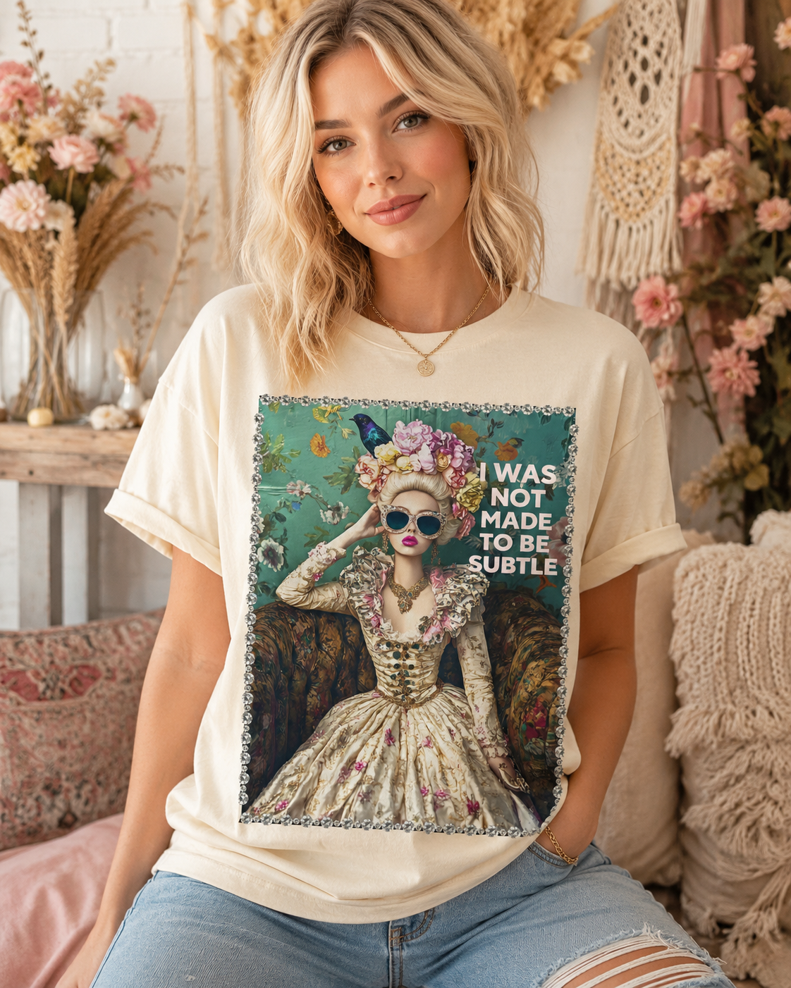I Was Not Made To Be Subtle Cream Graphic Tee