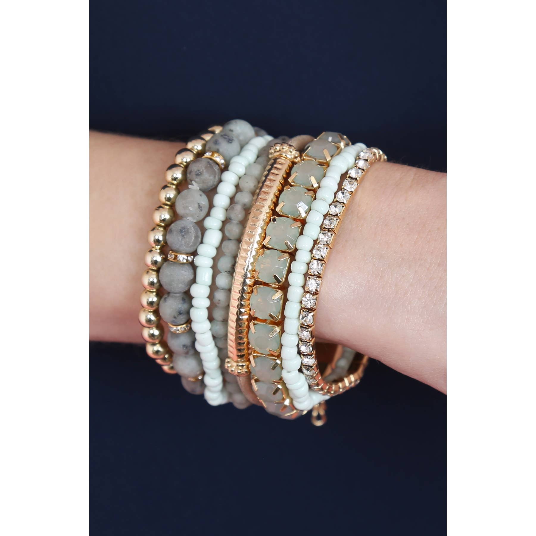 The Painted Dessert STACKABLE BEAD BRACELET SET