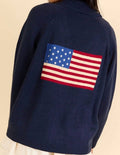 American Flag Cardigan Sweater