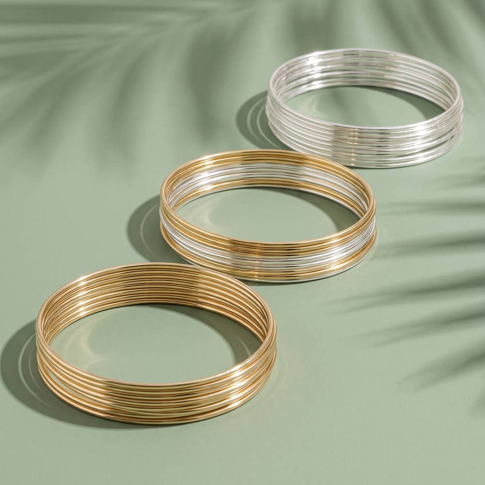 Thin Stacking Bangle Bracelet Set