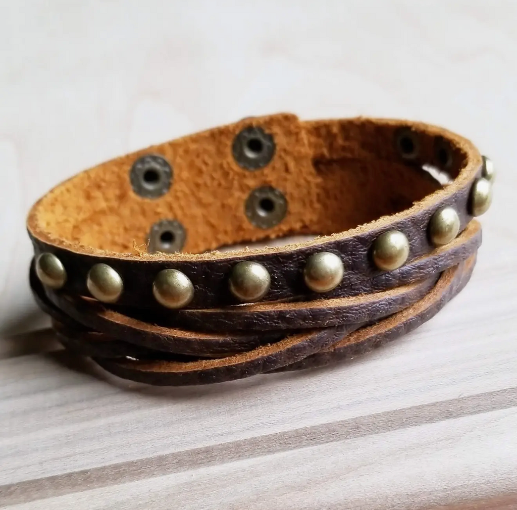 Leather Multi-Strand Braided Cuff - The Jewelry Junkie