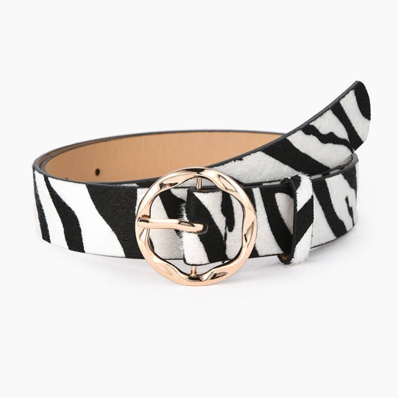 The Wild Magnolia Zebra Belt