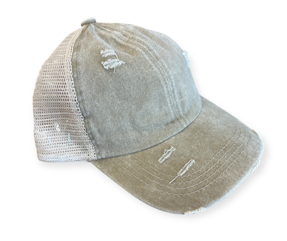 Engraved Sorry About My Husband Women's Ponytail Hat: White / Purple