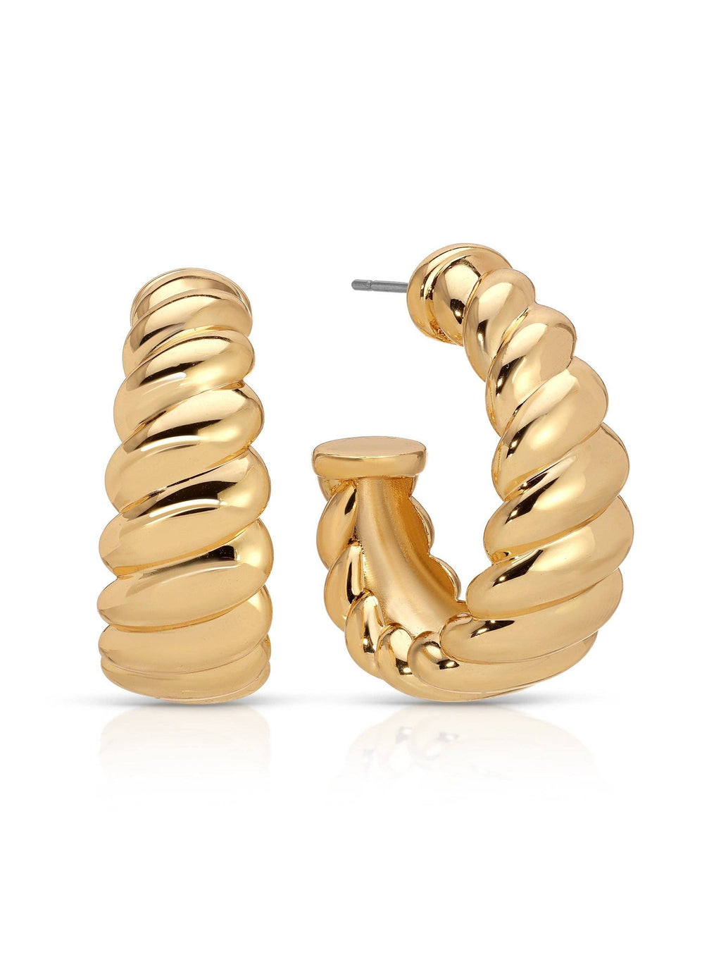 Modern Ribbed Hoops - Ettika