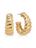 Modern Ribbed Hoops - Ettika