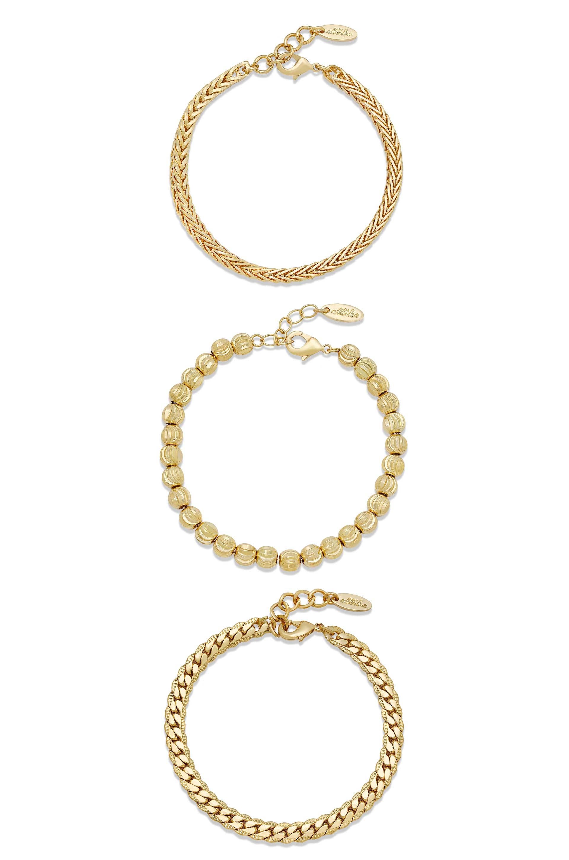 Classical 18k Gold Plated Trio Bracelet Set - Ettika