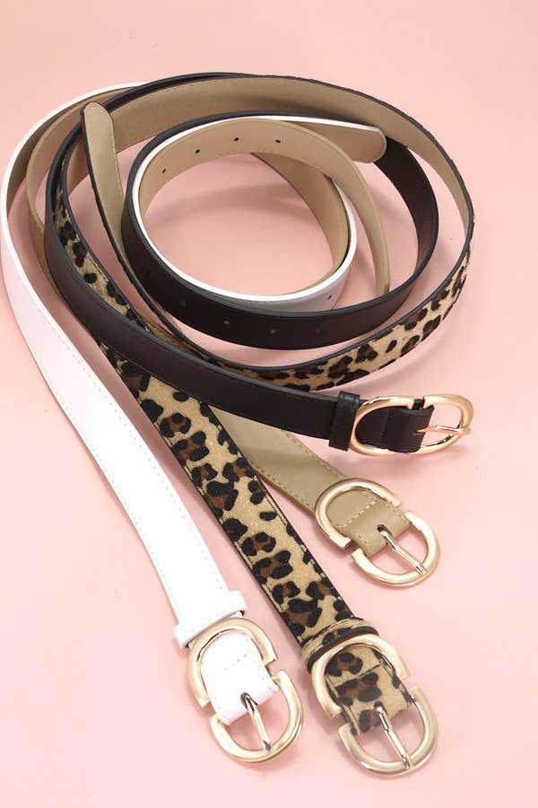 The Wildcat Double-D Leopard Belt