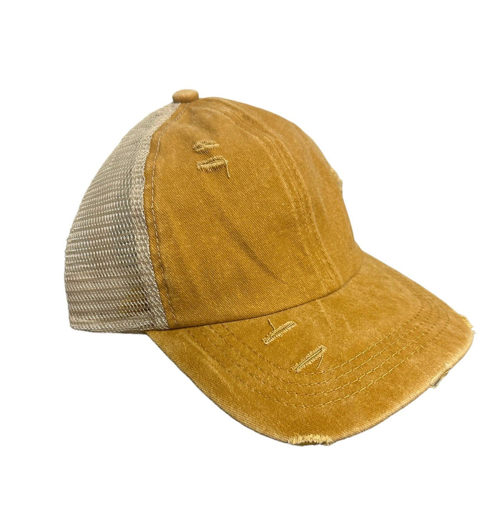 Engraved Sorry About My Husband Women's Ponytail Hat: Teal / White