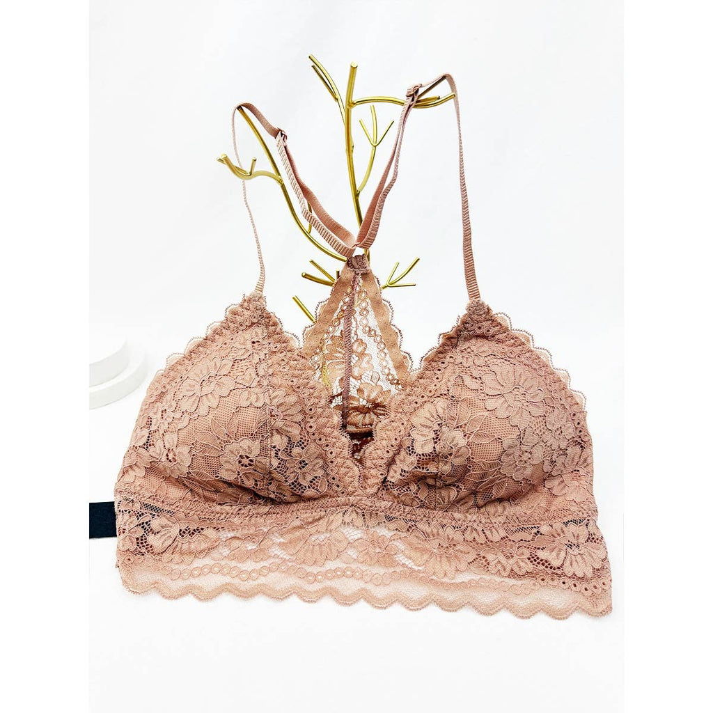 Removable Pads Adjustable Straps Lace Bralette